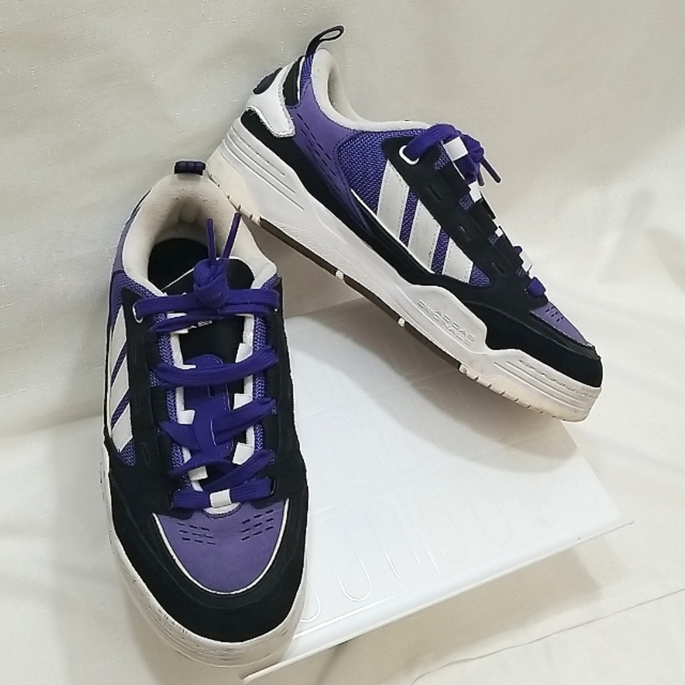 Adidas Adi2000 Black Purple GZ6201 Men's Size 7.5 Skateboarding Shoes ENEINK